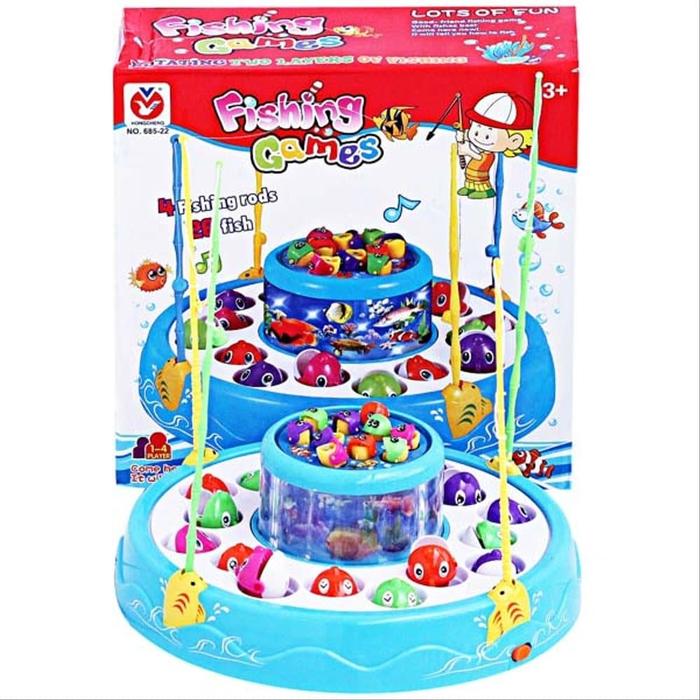 Gambar Fishing Game 685-22 3D Effect Music Mainan Pancing Ikan Fish 2 Kolam dari Maxshop undefined Tokopedia