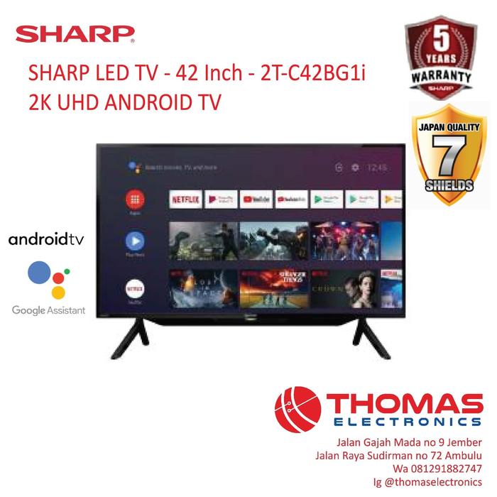 Jual Sharp Led Tv 42 Inch 2t C42bg1i 2k Android Tv Kab Jember Thomas Elektronik Tokopedia