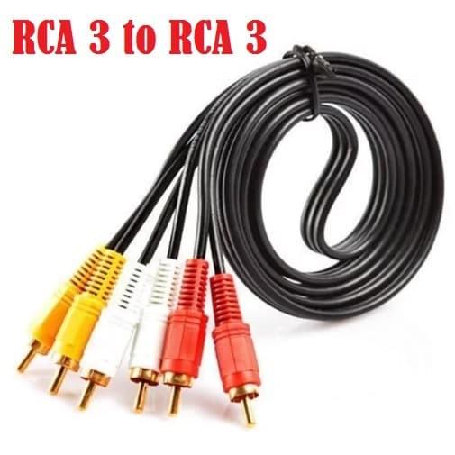 Gambar KABEL RCA 3 TO RCA 3 - KABEL VIDEO AV - KABEL MERAH PUTIH KUNING 1.5M dari Finel Computer undefined Tokopedia