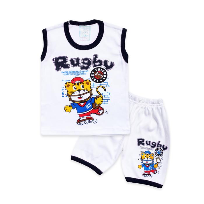 Gambar Skabe Baju Anak Laki Laki Singlet Rugby Tiger Usia 3-4 Bulan 3069 - Biru dari Wakakids undefined Tokopedia