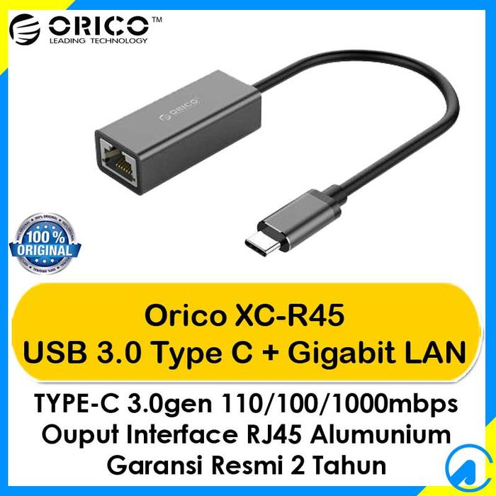 Gambar Orico XC-R45 USB 3.0 Type C Lan Gigabit Ethernet Adapter Alumunium dari Artica Store undefined Tokopedia