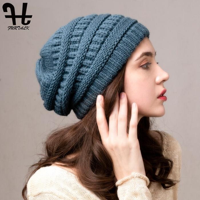 for Women Knitted Slouchy Beanie Hat 