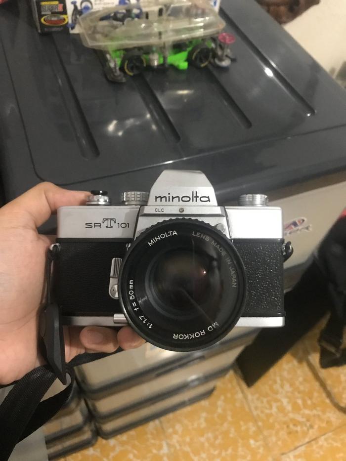 Minolta SRT101 + MC Rokkor-PF 1:1.7 55mm Jual Kamera analog film