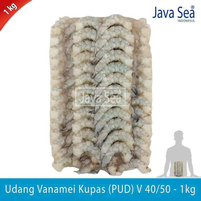 Gambar Udang Vanamei Kupas PUD V 40/50 pack 1kg Java Sea dari JAVA SEA undefined Tokopedia