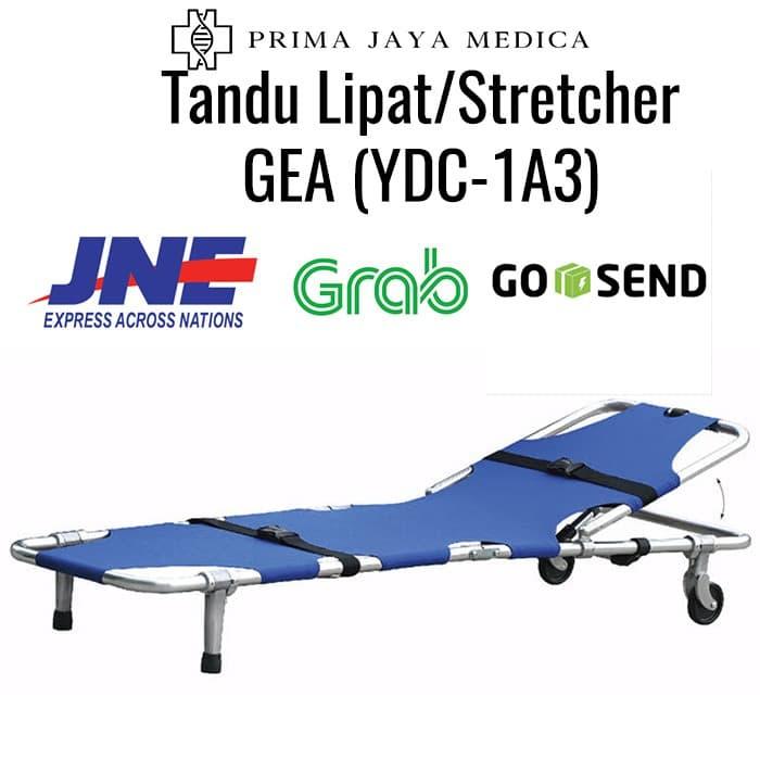 Gambar Tandu Lipat Roda GEA. Folding Stretcher. GEA YDC 1A3. dari Prima Jaya Medica undefined Tokopedia