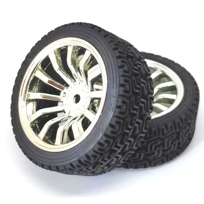 Gambar Roda Robot Smart Car 67mm Silver RC Whell Velg Ban Karet Radial dari Rajacell Bekasi undefined Tokopedia