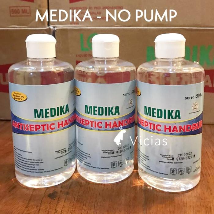 Gambar 500ml - MEDIKA Hand Sanitizer Antiseptic Aseptic Hand Rub - NO Pompa dari Vicias undefined Tokopedia