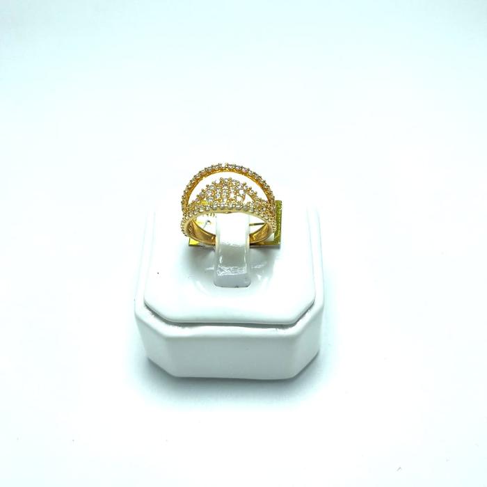 Jual Cincin Emas New Gold B708 Jakarta Barat Tiga Berlian Jawellery Tokopedia