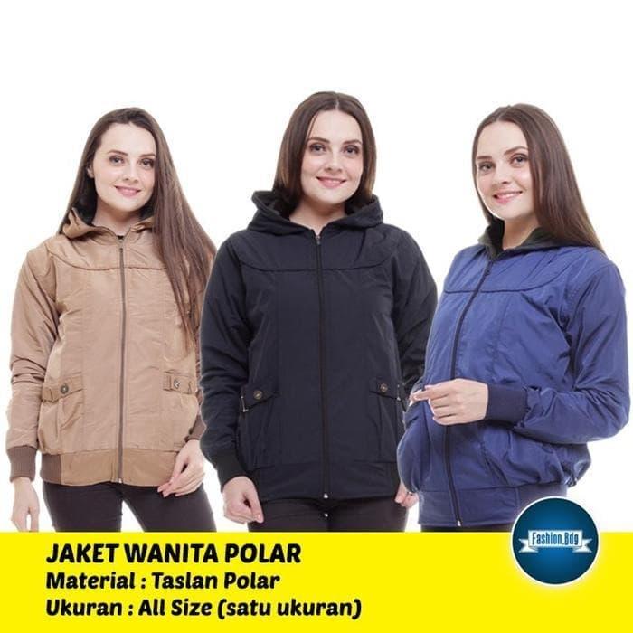 Jual Jaket Wanita Premium Taslan Polar Tebal Adem Hoodie Cewek Hijacket Jakarta Barat Risingshopmarket Tokopedia