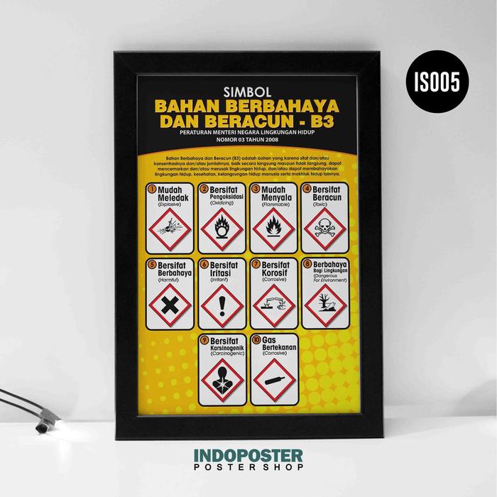 Jual Poster K3 Safety Simbol Bahan Beracun Berbahaya B3 A2 60x40cm Kab Bandung Indoposter Tokopedia