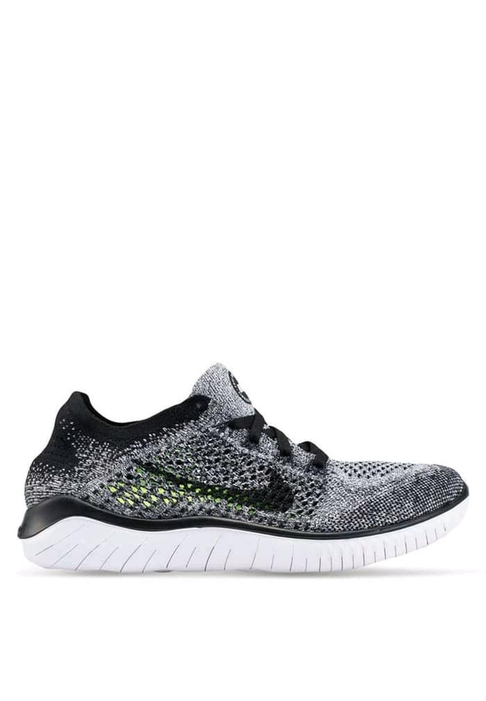 Sepatu Nike Free Rn Flyknit Black White Oreo