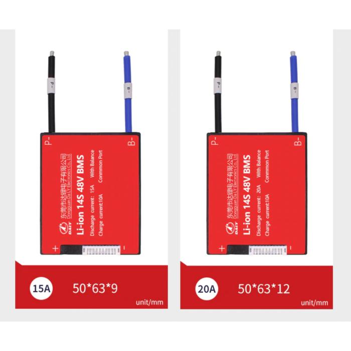 Gambar BMS 48 volt 25 A lithium ion 14 S dari toekangbaterai undefined Tokopedia