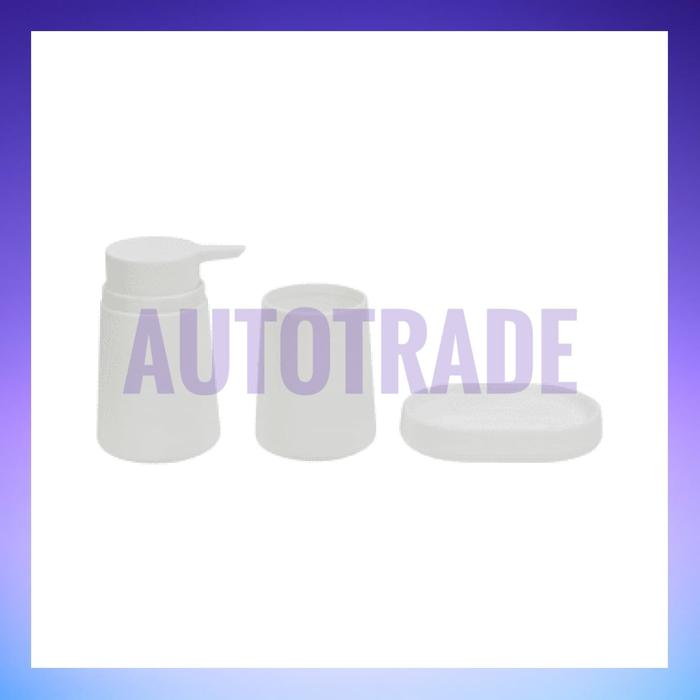 Gambar Kris Set Aksesoris Perlengkapan Kamar Mandi Abs 3 Pcs Bathroom Set - Putih dari Autotrade undefined Tokopedia