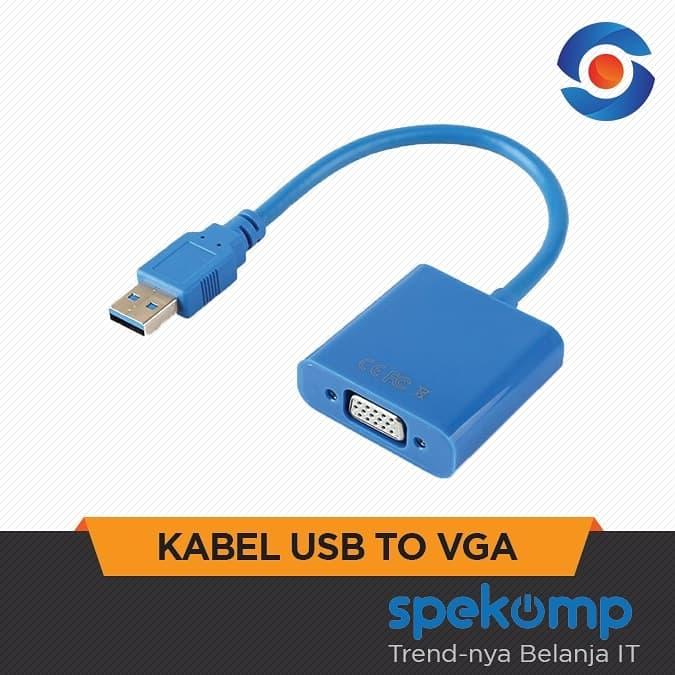 Gambar Converter USB to VGA Konektor Aksesoris Komputer Laptop dari Spekomp undefined Tokopedia