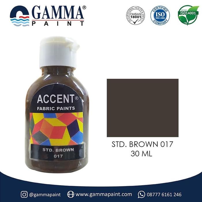 Gambar ACCENT Fabric Paint 30ML - BROWN - Cat Kain - Acrylic Waterbased dari Gamma Paint Shop undefined Tokopedia