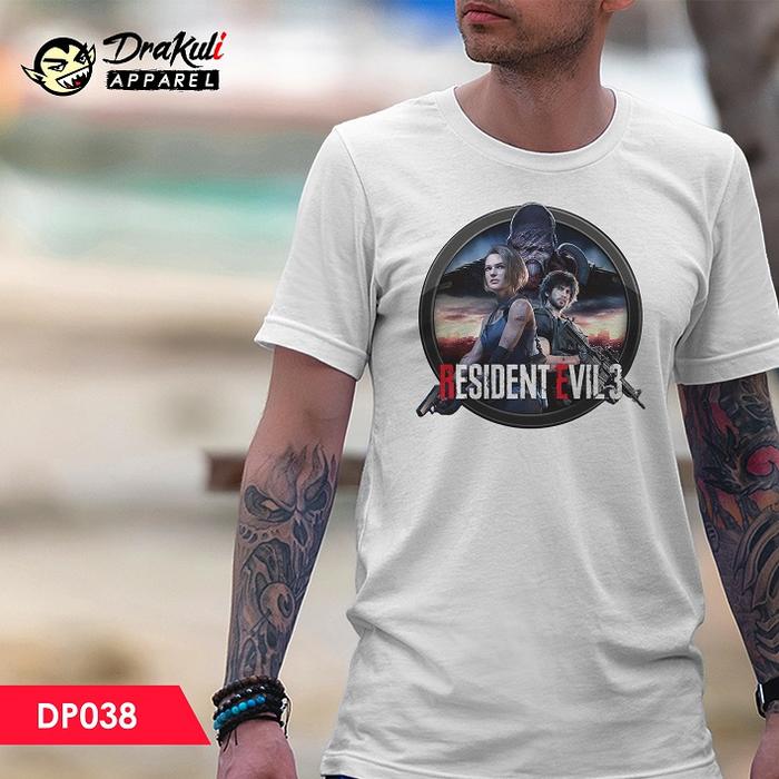 Gambar T Shirt DP038 - Resident Evil 3 - Putih, XL dari Drakuli Games Store undefined Tokopedia