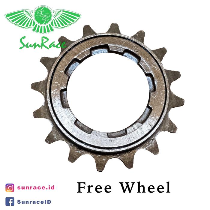 Gambar FREEWHEEL / GIR HUB MOTOR / GEAR SEPEDA LISTRIK DAN SEPEDA 16T dari SunRace Indonesia_NEW undefined Tokopedia