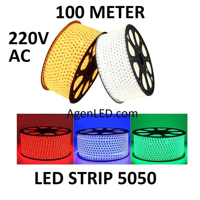 Jual Led Strip Selang 5050 Smd Ac 220v 100m 100meter 100 M Outdoor Jakarta Barat Agenled 
