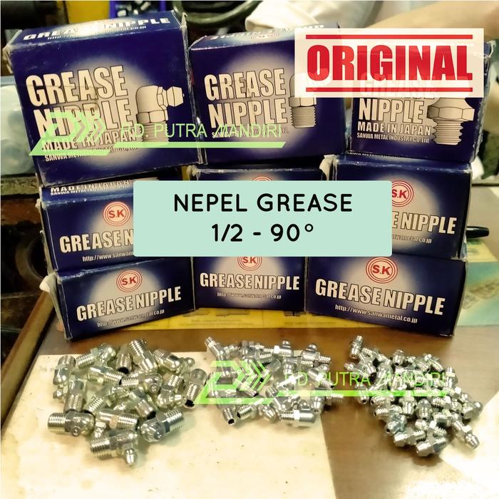 Gambar Nepel Grease 1/2 90 DERAJAT / JAPAN - Grease Nipple dari Putra Mandiri Hydraulic undefined Tokopedia