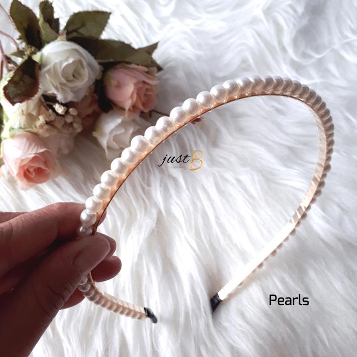 Gambar [READY] Bando Korea Mutiara Fancy Pearls Elegant 2020 Edition Type 2 - Pearls dari Just B Aksesoris Fashion undefined Tokopedia