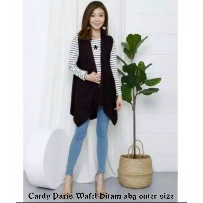 Gambar SALE murah... cardigan tanpa lengan outer wanita - Hitam, Outer Size dari TokTikTop undefined Tokopedia
