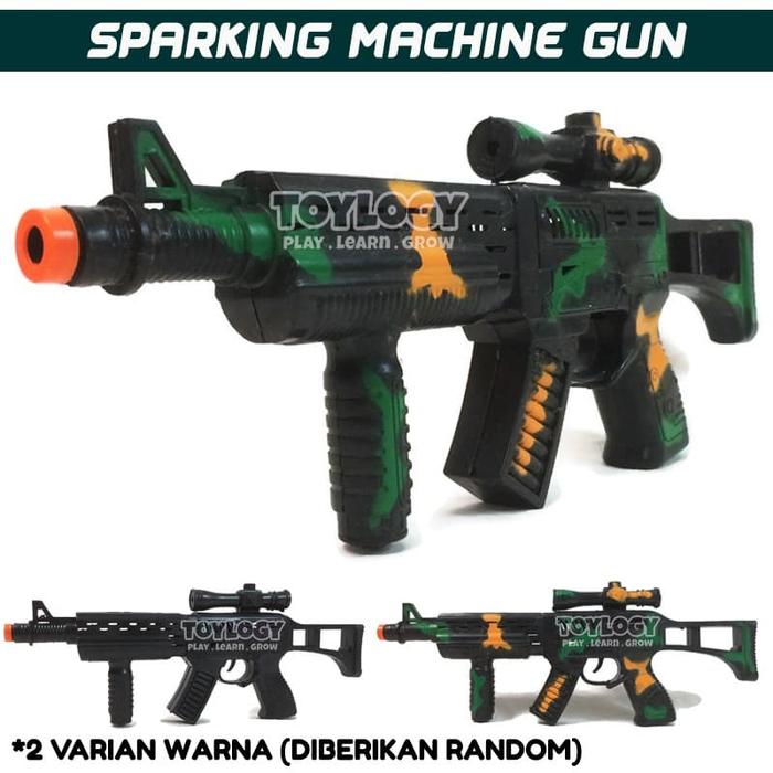 Gambar Mainan Anak Laki Army Machine Gun Senapan Mesin Militer Sparking Power dari Toylogy undefined Tokopedia