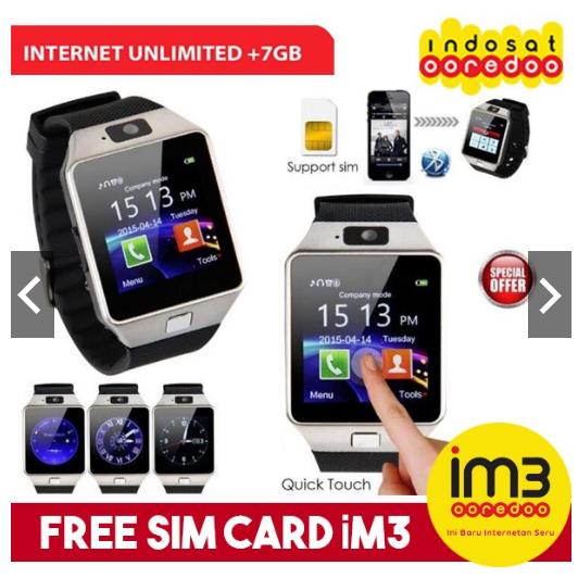 Jual Smart Watch Cognos DZ09 ALPHA U9 FREE SIM CARD silver Jakarta Barat Mahabu Shop Tokopedia