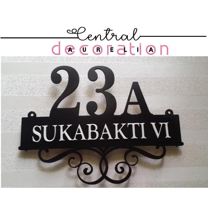 Gambar Papan acrylic Timbul / Nomor Rumah elegant dari akrilik dari AureliaAkrilik undefined Tokopedia