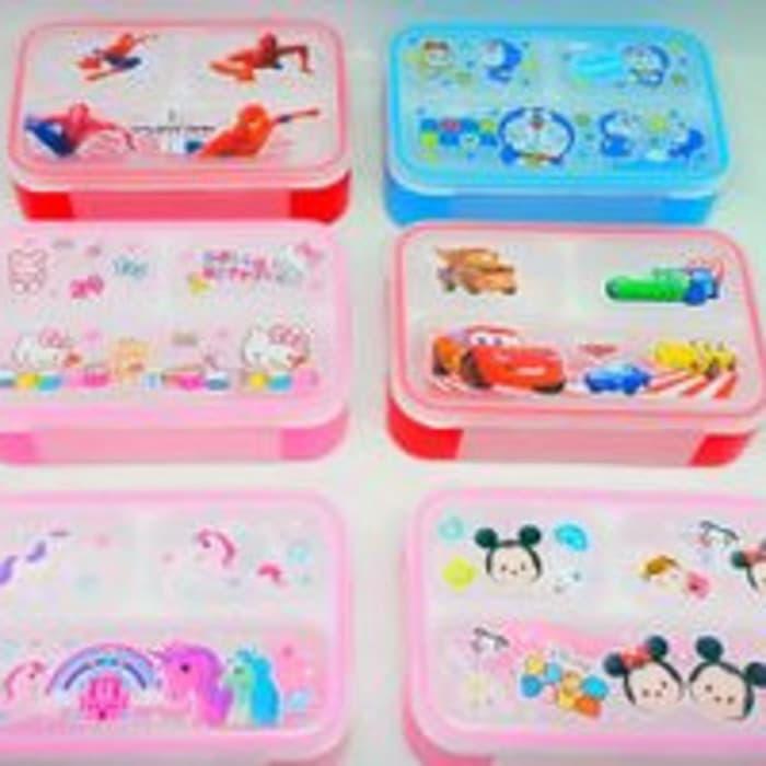 Gambar KOTAK MAKAN / LUNCH BOX YOOYEE KECIL KARAKTER DISNEY 3 SEKAT 9008 dari WH acc undefined Tokopedia