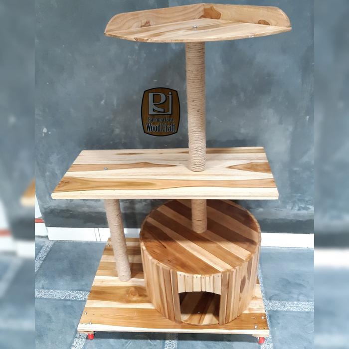 Gambar Rumah Kucing | Cat tree | Cat condo dari RachmaJaya WoodCraft undefined Tokopedia