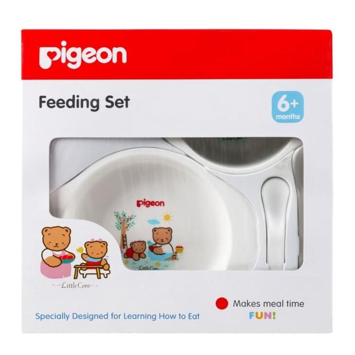 Gambar Feeding Set / Pigeon Small / Alat Makan Bayi dari Bima.Babyshop undefined Tokopedia