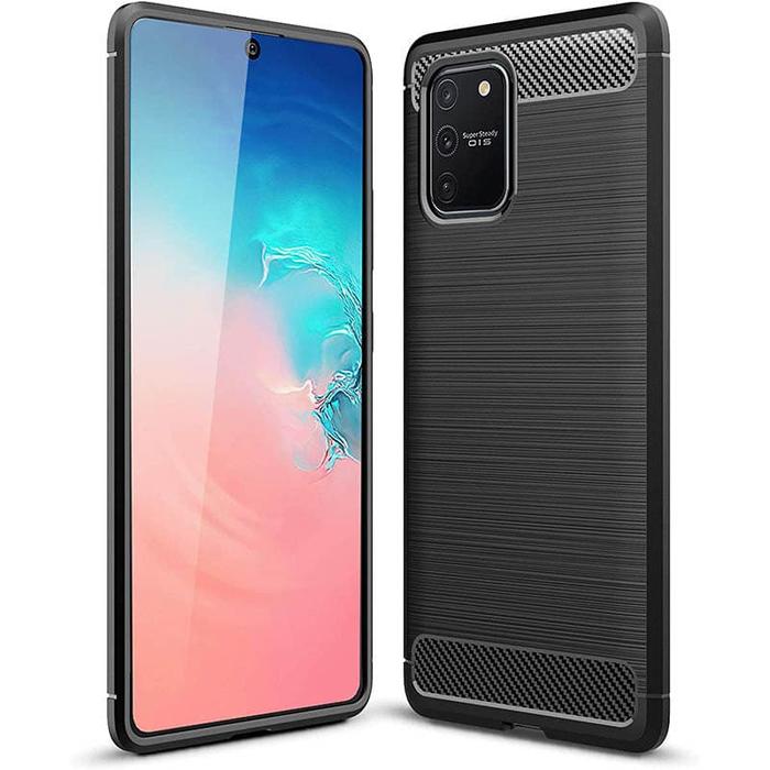 Gambar Armor Carbon TPU Case Samsung Galaxy S10 Lite - Casing Black Soft Ori dari Logay Acc undefined Tokopedia
