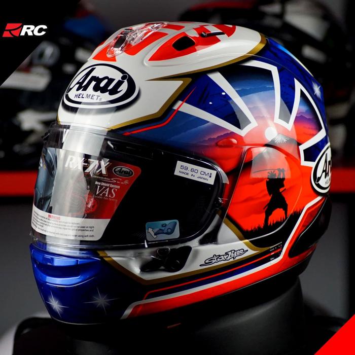 Arai rx7v pedrosa spirit hot sale blue