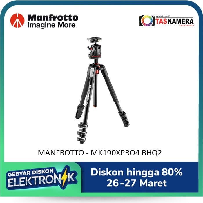 Gambar Manfrotto Tripod MK190XPRO4-BHQ2 Aluminum Tripod with XPRO Ball Head dari TasKamera-ID undefined Tokopedia