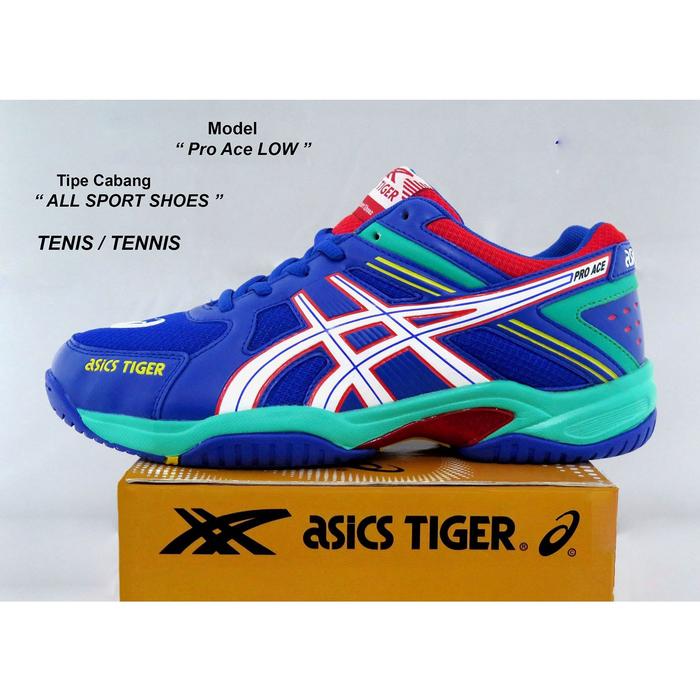 Gambar Sepatu Tennis Tenis Asics Tiger PRO ACE LOW ( Babolat ) Ori Original - Biru, 39 dari DoBan 89 Sport undefined Tokopedia