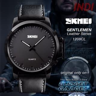 Jam Tangan Kulit Pria Skmei Men Leather Strap Watch Water Resist 1208