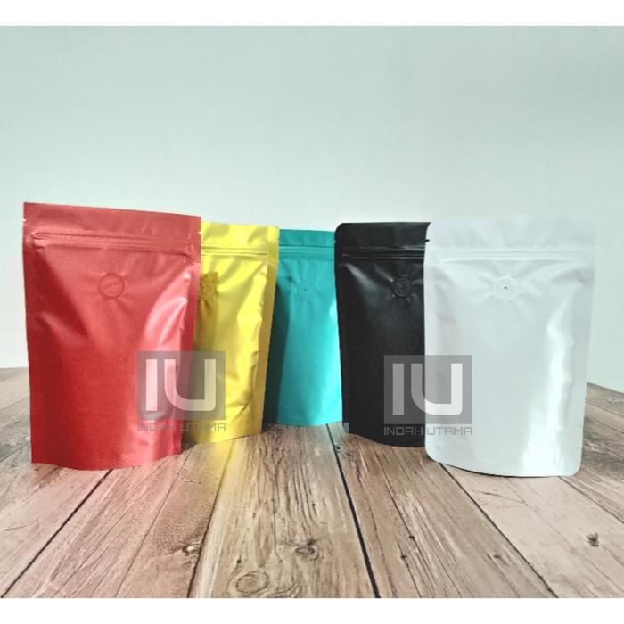 Gambar Kemasan Kopi 100 gr Zipper Valve - Merah dari INDAH UTAMA IUCOFF undefined Tokopedia