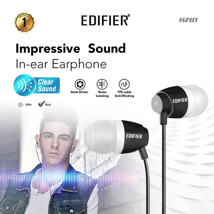 Gambar Edifier Earphone H210 - FS - Hitam dari Edifier Indonesia undefined Tokopedia
