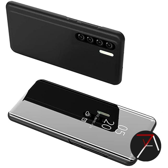 Gambar Oppo Reno 3 Reno3 Flip Clear View Standing Cover Mirror Case Casing - Hitam, Reno 3 dari 17 Agustus Case undefined Tokopedia