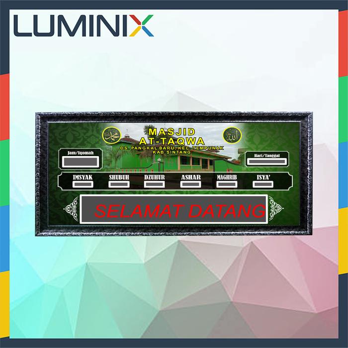 Gambar Jadwal Sholat Digital 140cm x 70cm Pigura 7-Segment dengan Runningtext - silver dari Luminix Cipta Teknologi undefined Tokopedia