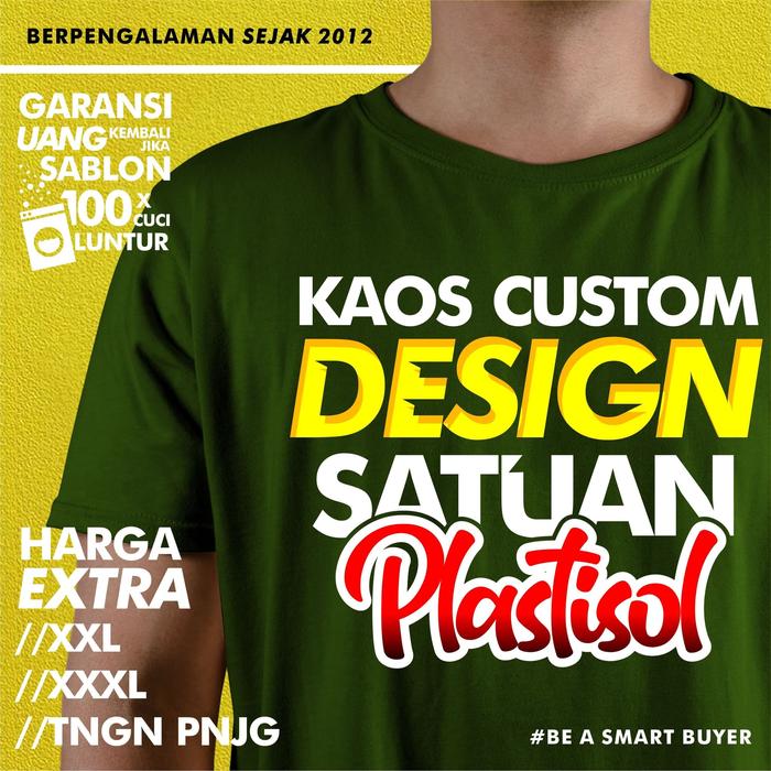Gambar SABLON PLASTISOL KAOS SATUAN LUSINAN CUSTOM CLOTHING POLOS PRIA dari Fontastics undefined Tokopedia
