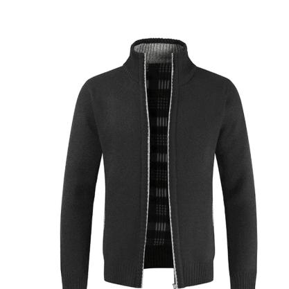 black thick cardigan