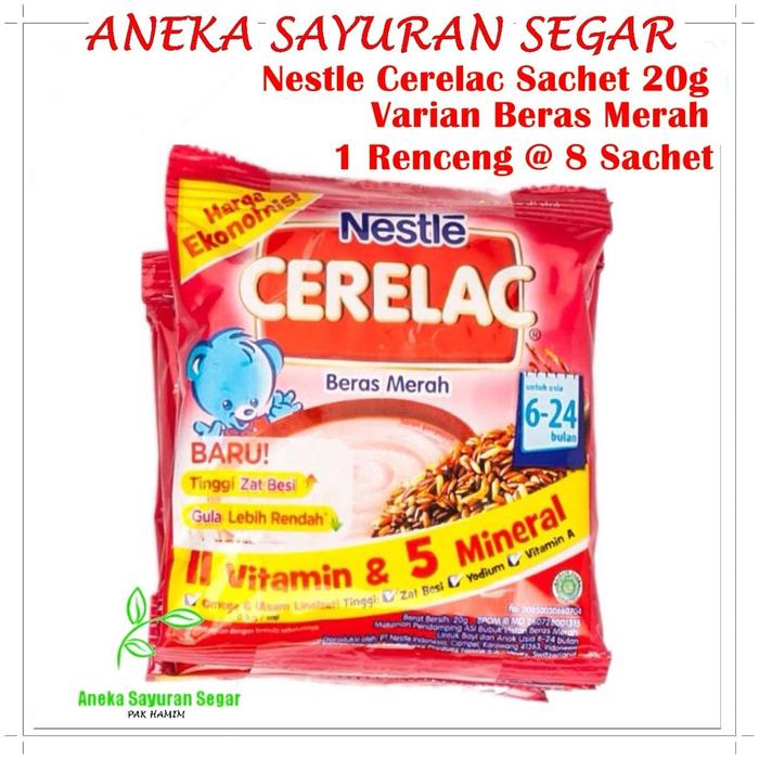 Gambar Nestle Cerelac Sachet 20g Varian Beras Merah 1 Renceng @ 8 Sachet dari Aneka Sayuran Segar undefined Tokopedia