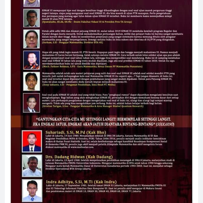 Jual Buku Soal Dan Pembahasan Simak Ui Matematika Ipa 2009 2019 2020 Jakarta Barat Dewi Devi Shop Tokopedia