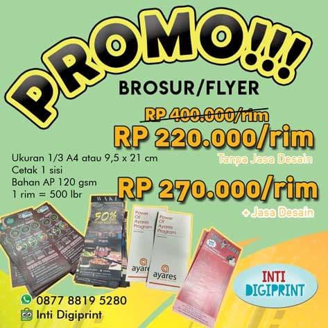 Jual Promo Cetak Brosur Flyer 1 3 A4 1sisi 9 5x21cm Ap120gr 1 Rim Jakarta Utara Inti Digiprint Tokopedia