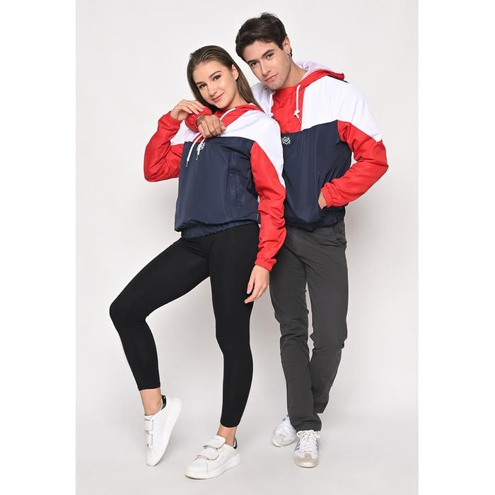 Gambar Skelly Jacket Parasut Wanita Trail Anora Half Zip Nylon Biru Dongker - Biru, M dari Skelly Official undefined Tokopedia