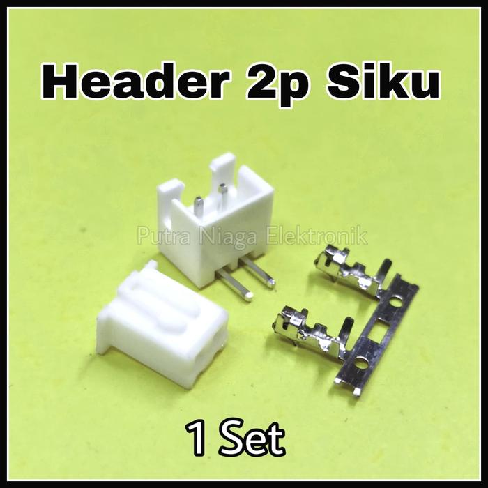 Gambar (1 Set) Konektor Header Siku 2 Pin 2.54mm JST XH 2p Male Female 2pin dari Putra Niaga Elektronik undefined Tokopedia
