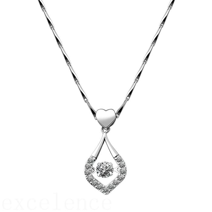 Twinkling heart water sales drop necklace