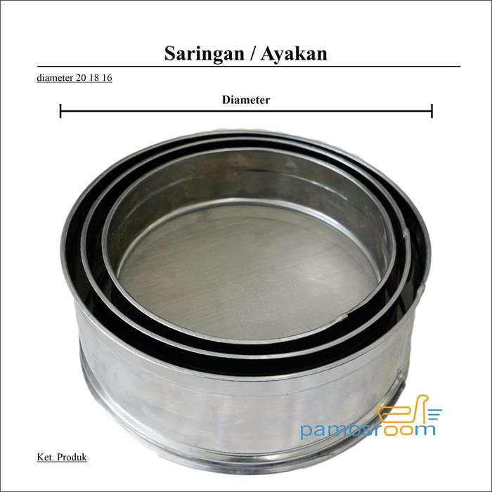 Gambar Pamosroom Ayakan Tepung Stainless 1 Set 3pcs Saringan Tepung Stainless dari pamosroom undefined Tokopedia