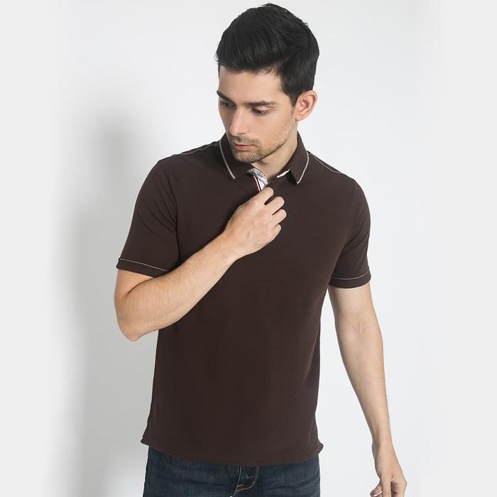 Gambar Slim Fit - Kaos Polo - Kaos Casual - Motif Polos - Coklat - L dari Johnwin undefined Tokopedia